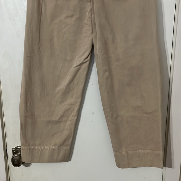Apiece Apart Mari Barrel Cotton Wide Leg Pants Tan Sand Neutral Size 6 - Picture 9 of 11